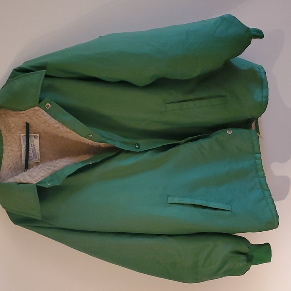 Vintage Fall Coat - XL - Green with fleece interior - Picture 2 of 4